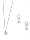 Oxette Schmuckset mit Halskette und Ohrringen aus Silber mit Steinen