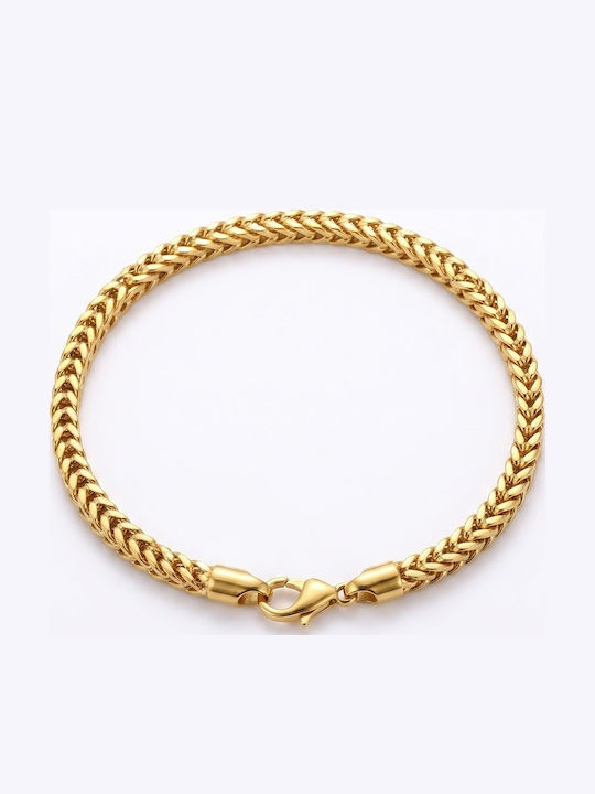 Men's Hand Chain Made of Gold Plated Steel