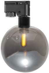Ultralux 6w Black Glass Rail Spotlight