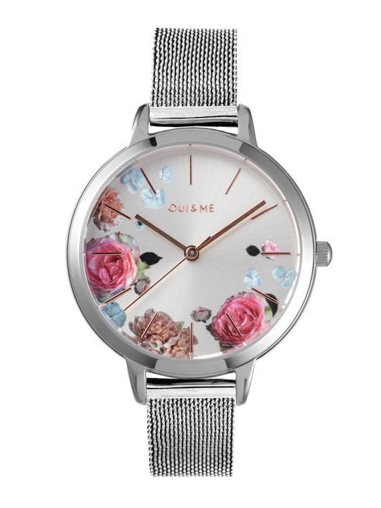 Oui & Me Women's Watch 34mm Battery with Silver Stainless Steel Bracelet