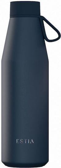 Estia Flow Save the Aegean Recyclable Thermos Bottle Stainless Steel BPA Free 500ml Indigo