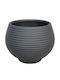 Atmosphera Plastic Black Plant Pot 45x45x35cm