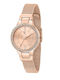 Chronostar Women's Watch 30mm Battery with Pink Gold Metal Bracelet