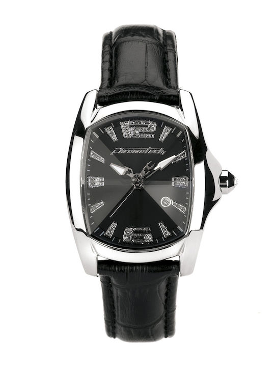 Chronotech Ceas Dama 30mm Mecanism Baterie În Culoare Neagră