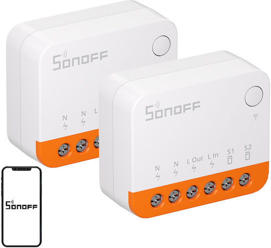 Sonoff Intelligenter Schalter Wi-Fi 10A Mit Fernbedienung 2 Stück
