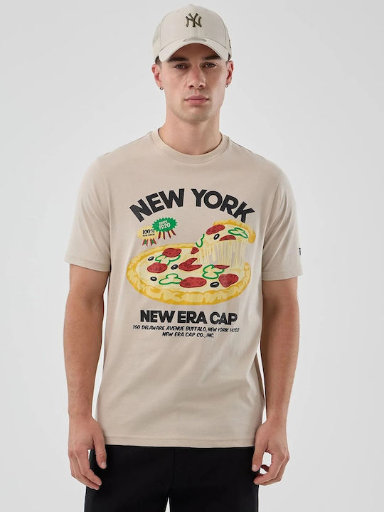 New Era Pizza T-Shirt Beige