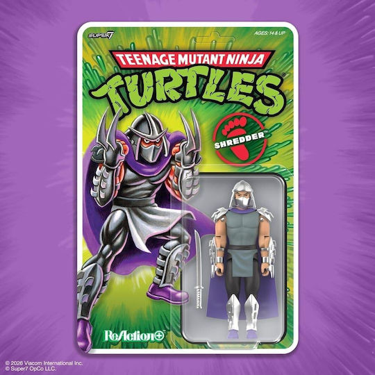Super7 Teenage Mutant Ninja Turtles Reaction+ Shredder Action Figure