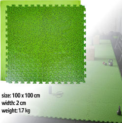 inSPORTline Podea Puzzle Pentru Sală De Sport Verde 100x100x2cm 1 Buc