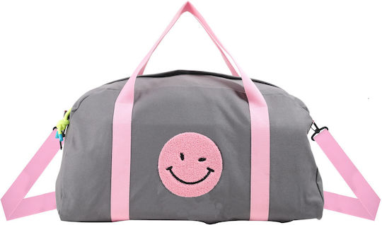 Smiley Smiley Gesicht Sack Reise Grau Stoff M62xP29xH30cm
