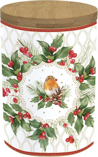 Easylife Christmas Porcelain Cookie Jar Flowers & Branches 16x11cm