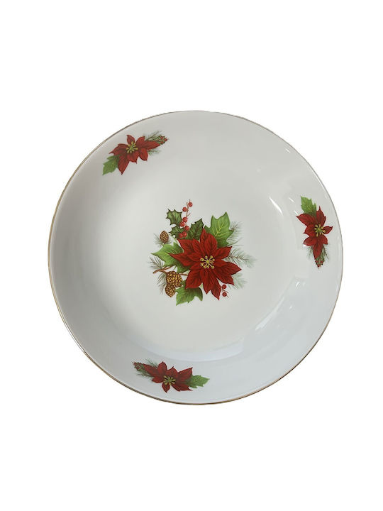 Cryspo Trio Christmas Plate Flowers & Branches 22cm