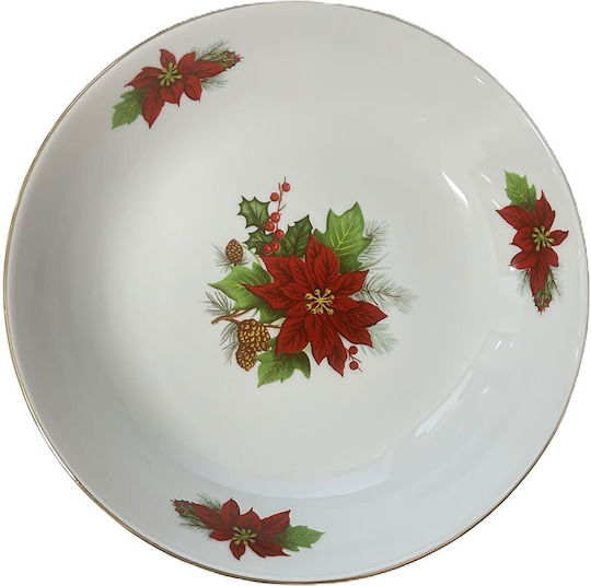 Cryspo Trio Farfurie De Crăciun Flori și Ramuri 22cm