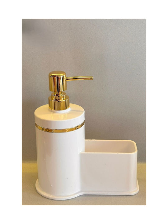 SteweHome Dispenser Κουζίνας Πλαστικό με Θήκη για Σφουγγάρι Λευκό
