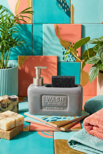 SteweHome Spender Für Küchen Keramik Grau 500ml