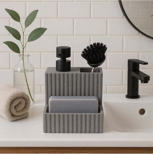 SteweHome Dispenser Αφρού Κουζίνας Πλαστικό Γκρι 350ml
