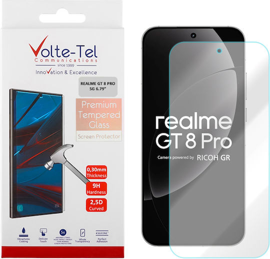 Volte-tel Закалено стъкло Realme Gt 8 Pro 5g 6.79in 9h 0.30mm 2.5d Full Glue