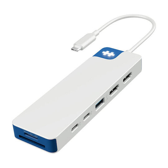 Targus HyperDrive Flex USB-C Докинг Станция с HDMI 4K PD и Свързване 2 Монитора Бяла