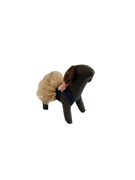 Σαλοπέτα Σκύλου Woofmoda Τζιν Μπεζ M 39-28 Cm