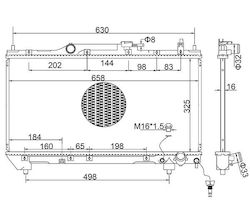 Hart Radiator de apă pentru Toyota Avensis