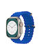 Orso Deluxe Sport Silicone Blue Strap Apple Watch 38 40 41 42mm Series 10 11