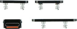 Apple Iphone 12 Pro 12 Pro Max Power Volume Mute & Side Buttons Set Black Original