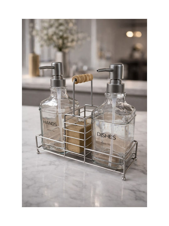 SteweHome Kitchen Glass Black Dispenser 500ml