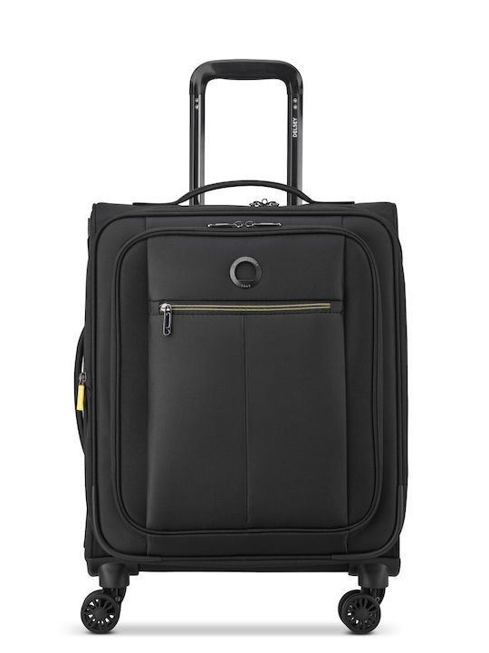 Delsey Slim Cabin Suitcase Black Height 55cm