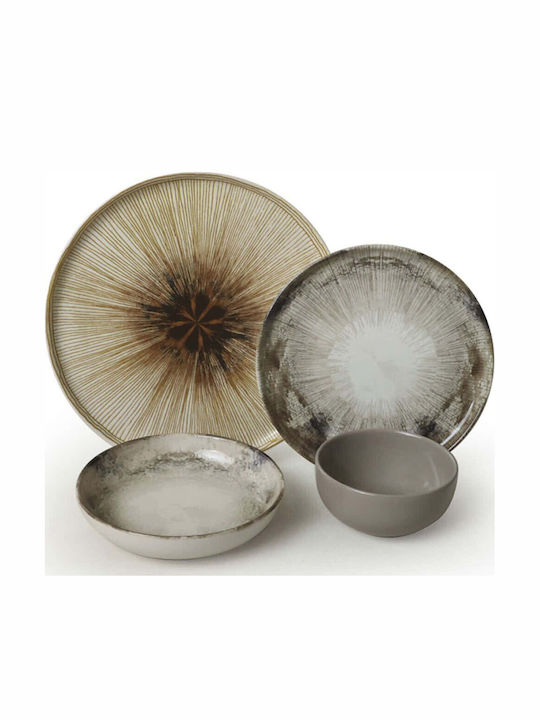 Hermia Multicolour Ceramic Dinnerware Set 24pcs