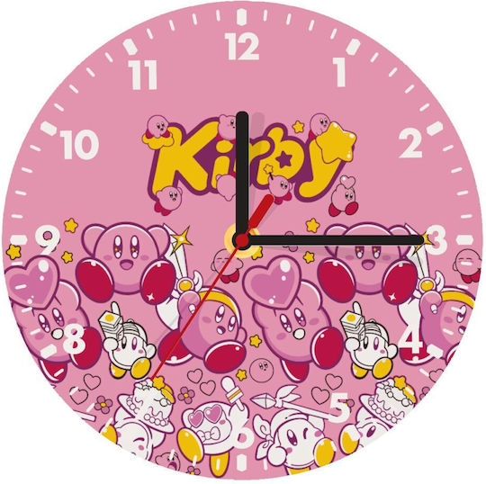 Koupakoupa Kirby Ρολόι Τοίχου Ξύλινο