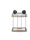 ArteLibre Wall Mounted Wooden Bathroom Shelf 26x21x35.5cm Black