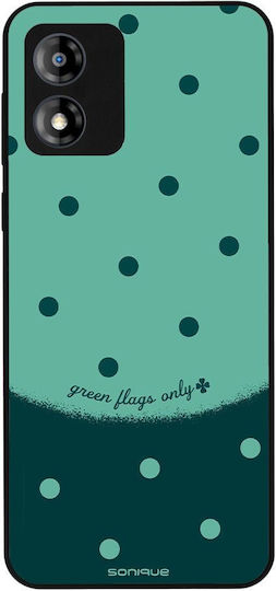 Sonique Delulu Polka Era Series Motorola Moto E13 4G Mobile Phone Case Green Flags