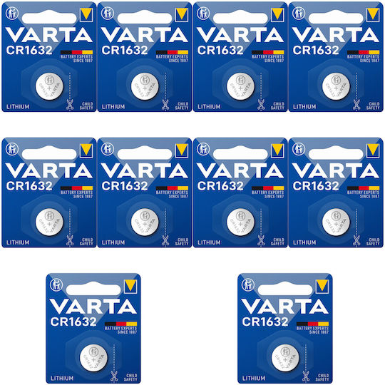 Varta Литиеви батерии за часовници CR1632 3V 10бр