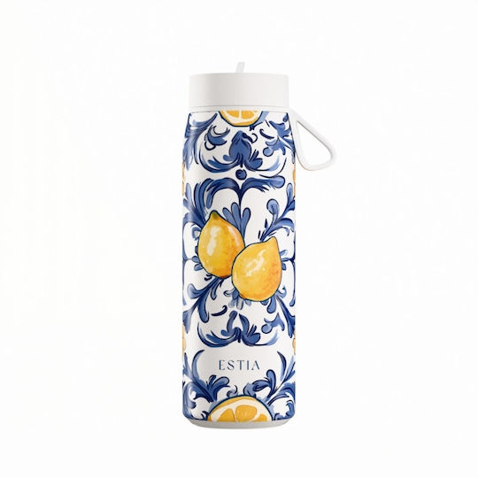 Estia Pulse Save The Aegean Recyclable Thermos Bottle Stainless Steel BPA Free 500ml Amalfi Coast