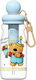 Kids Plastic Water Bottle with Straw Blue 750ml