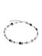 Coeur-de-lion Moon Necklace Made of Gold Plated Steel Blue