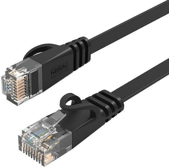 Orico Flat U/UTP Cat.7 (10Gbps) Καλώδιο Δικτύου Ethernet 10m Μαύρο