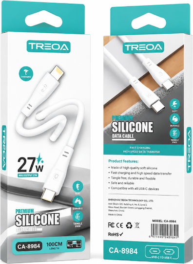 Treqa Data Cable USB-C Male - USB-C 27W 1m CA-8984