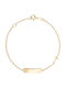 Kinderarmband Identitätslabel It aus 14K Gold mit Kreuz