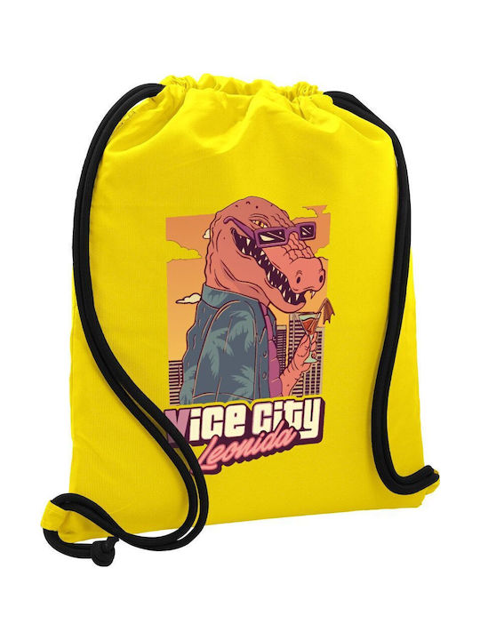 Koupakoupa Vice City Leonida Παιδική Τσάντα Πλάτης Κίτρινη 48x40εκ.