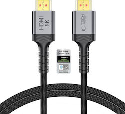 Tech-Protect Ultraboost HDMI 2.1 HDMI Male - HDMI Male 1m Black