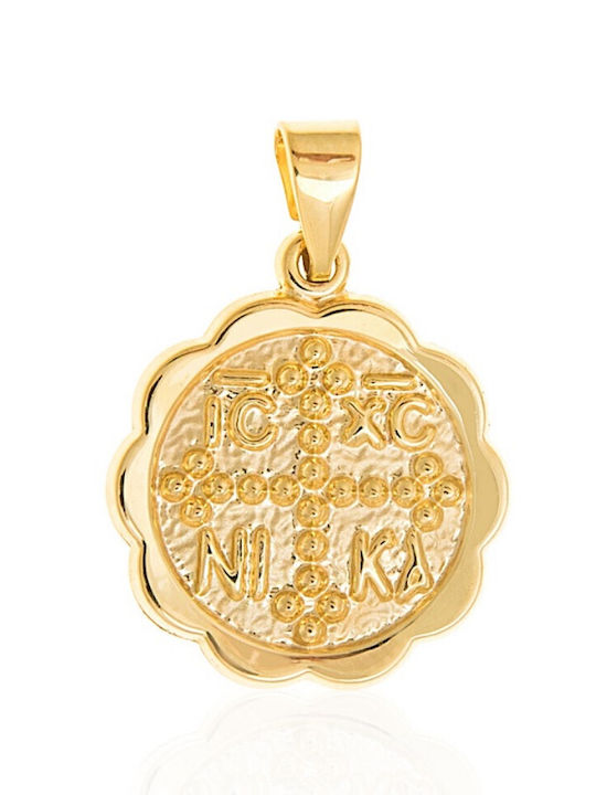 Kontopoulos Pendant Kids Charm Constantine Coin Gold 14K K03244AND