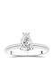 Chrilia Single Stone Ring In 18K White Gold With Diamond