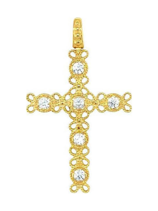 Drandakis Women's Gold Cross 14K Without Chain