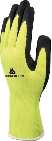 Delta Plus Safety Gloves Yellow Latex Polyester/Leather