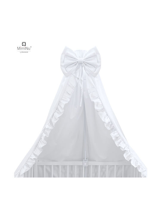 MimiNu Crib Mosquito Net Made of White Tulle 210x145cm
