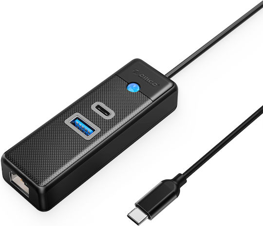Orico USB хъб 3 Порта с USB-C / Ethernet