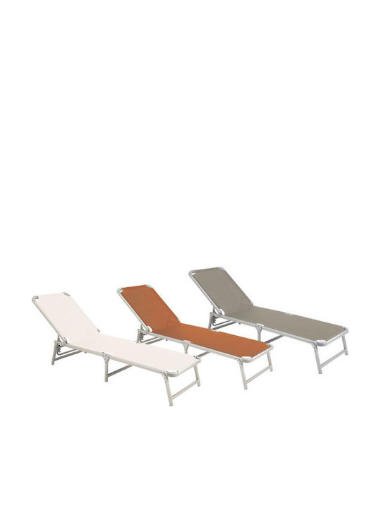 Plastic Deckchair Pinki Brown 188x56cm