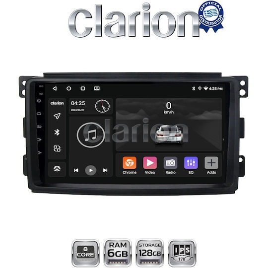 Clarion Gl53087 Екран OEM Мултимедия Автомобилни Аудио Системи Smart 2007>2010 CarPlay AndroidAuto BT GPS Wi-Fi GPRS ElectricLife