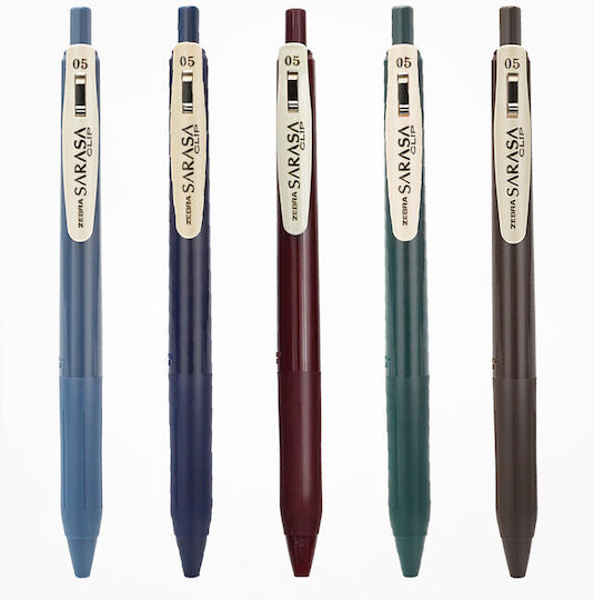 Zebra Sarasa Clip Pens Gel 5 Pieces (Miscellaneous Colours)