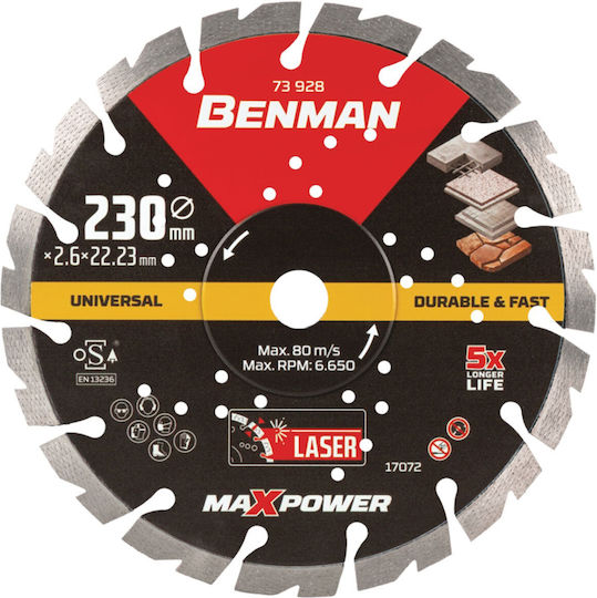 Benman Cutting Disc for Construction Materials 230mm